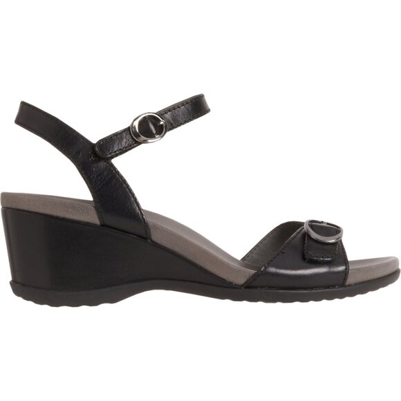 NEW Dansko Arielle Wedge Sandals - Leather For Women in black 254 4S2 - Picture 6 of 8